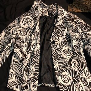 Black and white skirt set